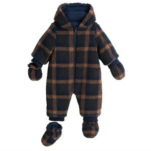 Checked Hooded Pramsuit
