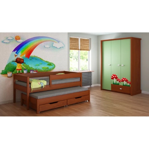 Eufaula 2 Drawer Cabin Bed with Trundle by Harriet Bee