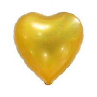 Gold Holographic Foil Heart Balloon