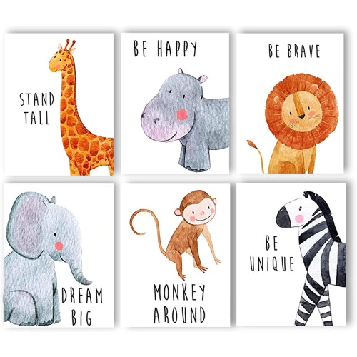 Safari Nursery Decor Wall Art