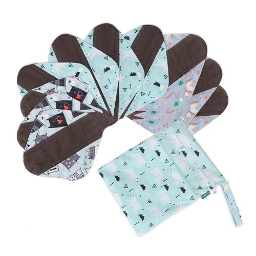 Teamoy 10Pcs Reusable Sanitary Pads