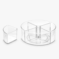 The Home Edit & iDesign Divided Turntable Storage Container
