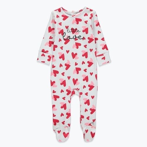 Unisex White My Little Valentine Baby Grow