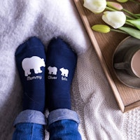 Personalised Polar Bear Mummy Socks
