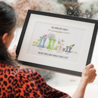 Personalised Welly Boot Family Print
