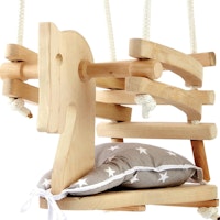 wooden horse swing
