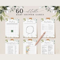 60 Editable Baby Shower Games