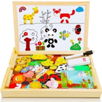 Wooden magnetic puzzle