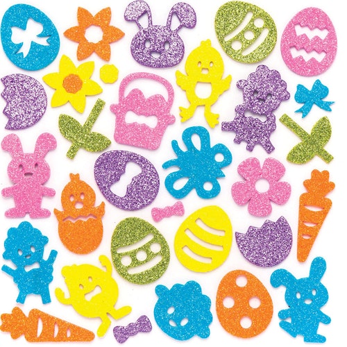 Easter Glitter Foam Stickers