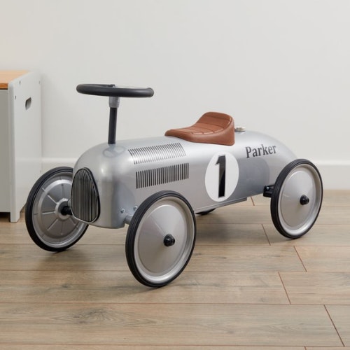 Personalised Goki Silver Ride On Car