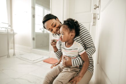 Keep them close brushing teeth together