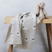Organic Cotton Sheep Baby Blanket