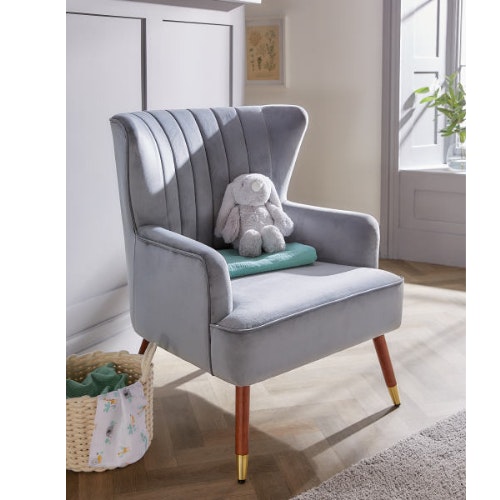 Grey Wing Back Nursing Armchair
