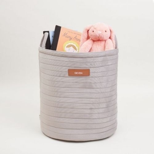 Personalised Grey Velvet Quilted Storage Bag