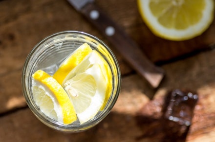 toddler drinks lemon water water with lemon