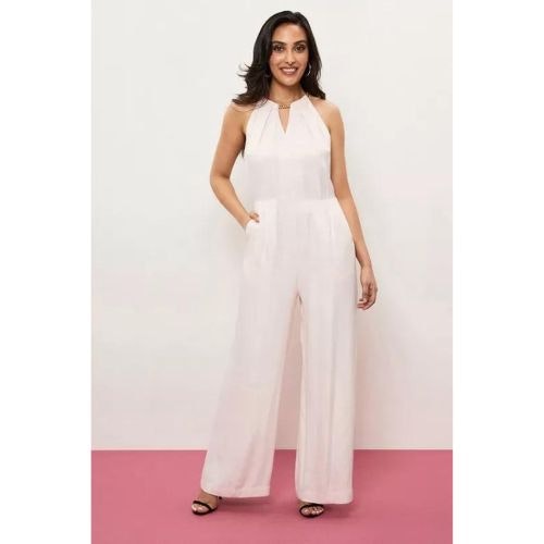 Petite Satin Jumpsuit