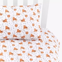 John Lewis & Partners Tiger Print Toddler Duvet Cover & Pillowcase Set, Multi, Cot