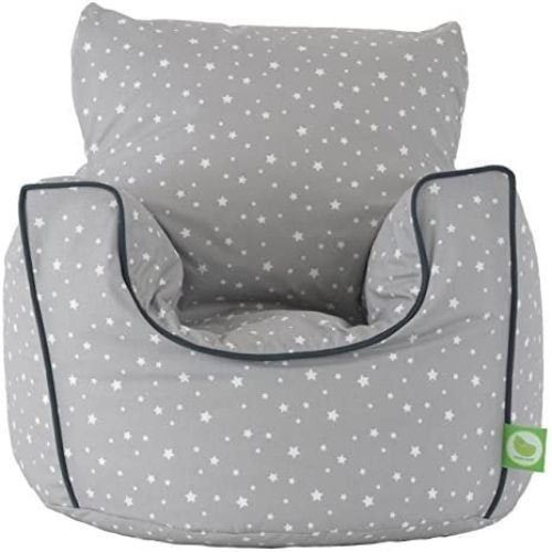 Cotton Grey Stars Bean Bag Arm Chair