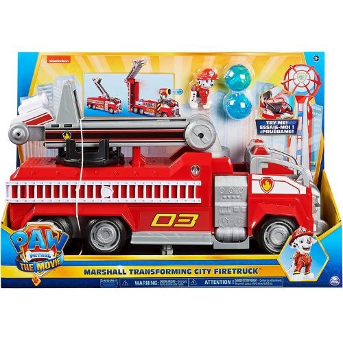 PAW Patrol, Marshall’s Transforming Movie City Fire Truck with Extending Ladder