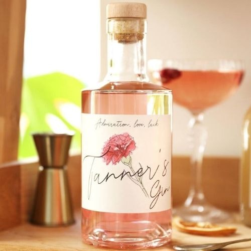 Personalised Birth Flower Gin