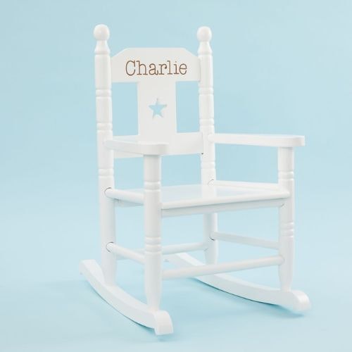 Personalised White Star Children's Rocking Chair