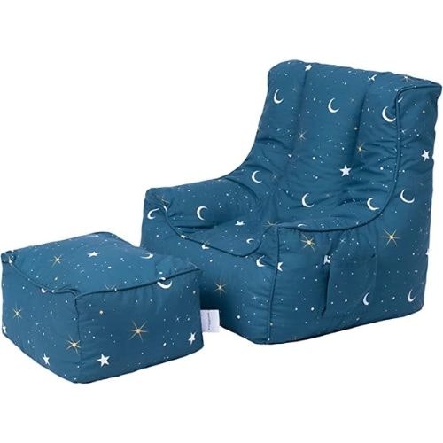 Ready Steady Bed Kids Bean Bag Chair with Footstool