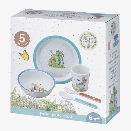Petit Jour 5-piece Peter Rabbit Weaning Set Blue