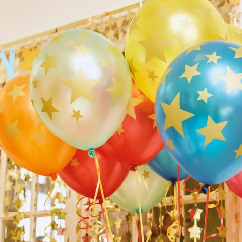 Shooting Star Party Latex Balloons