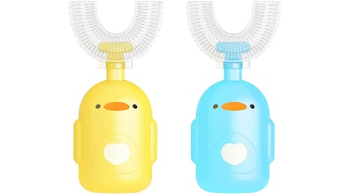 two pack kids U shaped toothbrush