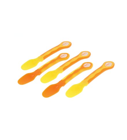 Pack of five Soft-Tip Weaning Spoons, £3.49, vitalbaby.co.uk If your baby likes to grab the spoon, you’re likely to use three or four in a feed.
