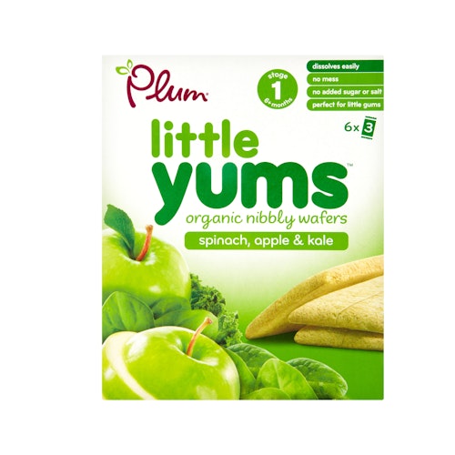 Plum Little Yums Spinach, Apple u0026 Kale Wafers, £2.49