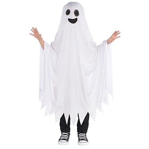 Childs Cheerful Ghost Halloween Fancy Dress Costume