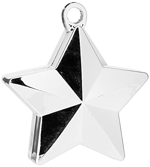 Silver Star Balloon Weight