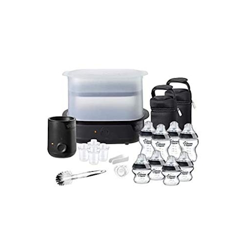 Tommee Tippee Steriliser, Warmer and Eight Bottles, Complete Feeding Set