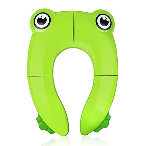 Foldable travel toilet seat