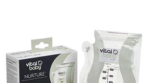 Vital Baby Nurture Easy Pour Breast Milk Storage Bags 30 Pack