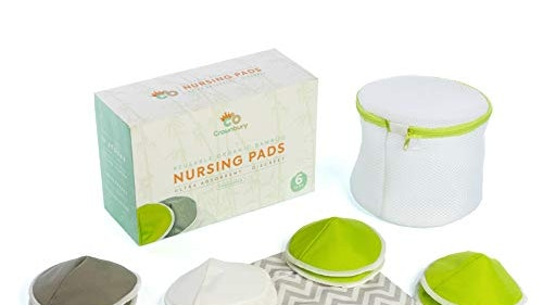 Crownbury Reusable Organic Bamboo Nursing Pads