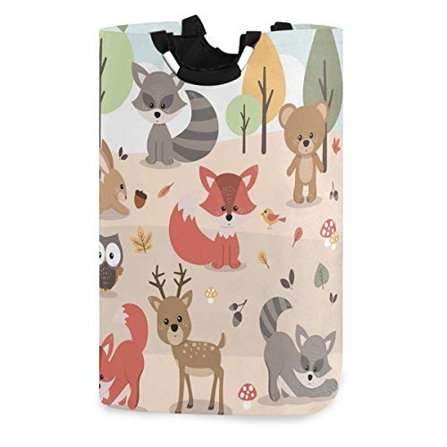 Cute Woodland Pop-Up Laundry Hampers