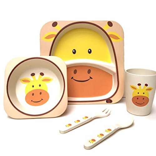 Childrenu0026#039;s five piece bamboo dinner set