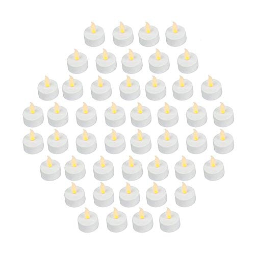 Flickering Battery Powered Tea Lights (48 pack)