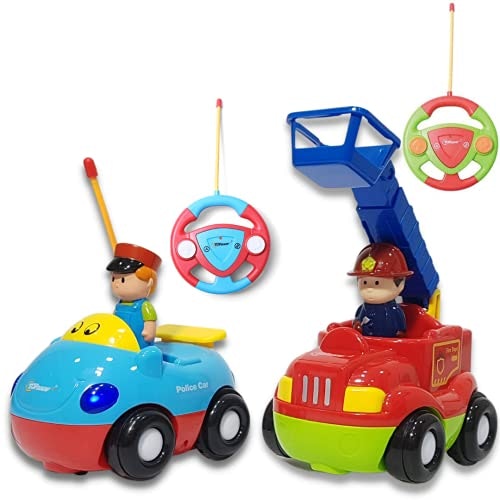 Remote Control Fire Engine u0026amp; Police Car Set