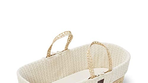 The Little Green Sheep Natural Knitted Moses Basket