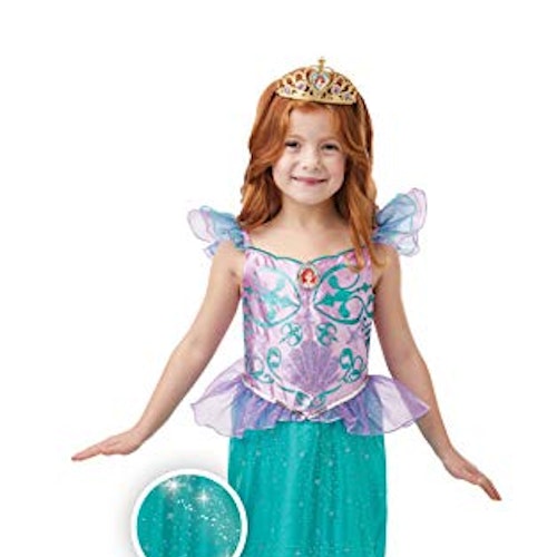 Rubieu0026#039;s Official Disney Princess Ariel Mermaid Glitter and Sparkle Girls Costume