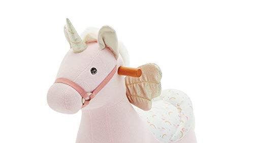 Pink Unicorn with Wings Rocking Horse