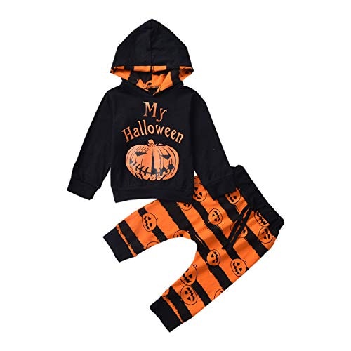 Pumpkin hoodie and trousers outfit