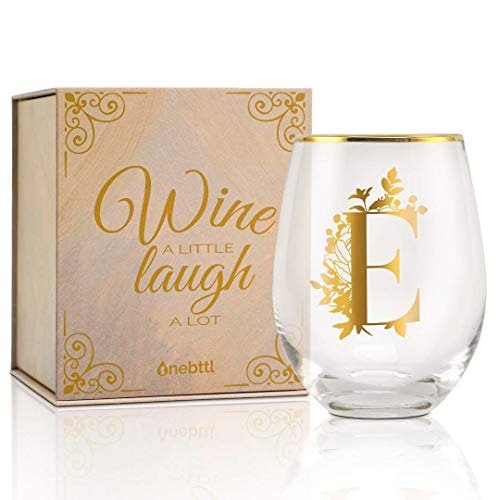 Personalised Stemless Wine Glass
