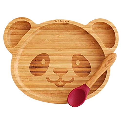 Bubbaboo Bamboo panda suction plate and spoon set