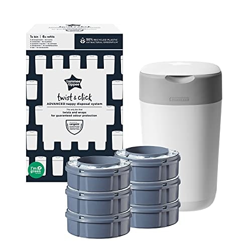 Tommee Tippee Twist and Click Advanced Nappy Bin Starter Set