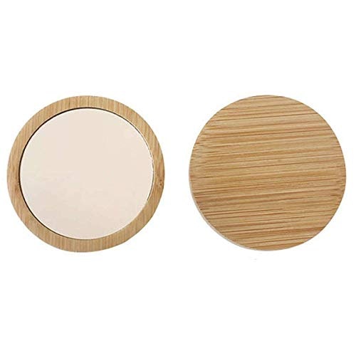 Eco friendly Bamboo Portable Pocket Make-up Mirror