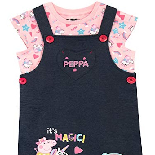 Peppa Pig Girls Unicorn Pinafore Dress